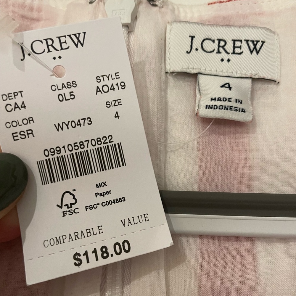 J Crew Linen-cotton V-neck jumpsuit - Picture 4 of 4